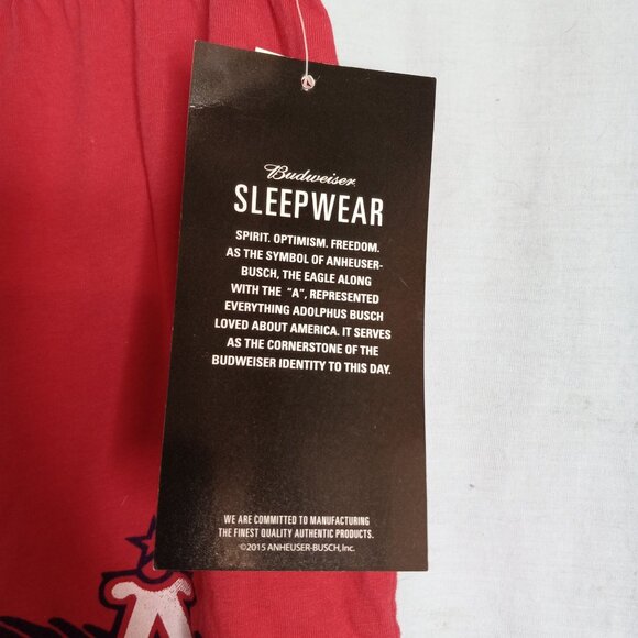 Budweiser Size M 32 34 Boxer Shorts Mens Red Sleepwear Button Fly Cotton NEW - Picture 5 of 7